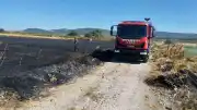 Balıkesir Gönen'de buğday tarlasında yangın çıktı
