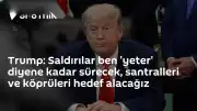 ABD Başkanı Trump'tan İran'a Sert Tehdit: "Santralleri ve Köprüleri Hedef Alacağız"
