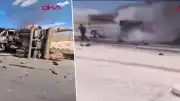Ankara Bağlum'da Hafriyat Kamyonlarının Karıştığı Kazada 2 İşçi Hayatını Kaybetti