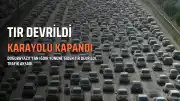 Doğubayazıt'ta Tır Devrildi, Karayolu Ulaşıma Kapandı