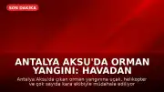 Antalya Aksu'da Orman Yangını: Havadan ve Karadan Müdahale Sürüyor