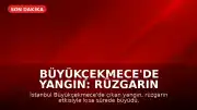 Büyükçekmece'de Yangın: Rüzgarın Etkisiyle Alevler Yayılım Gösterdi