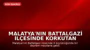 Malatya'nın Battalgazi İlçesinde Korkutan Deprem Meydana Geldi