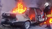 Samsun'da Kaportacı Dükkanında Kaynak Kıvılcımı Otomobili Ateşe Verdi