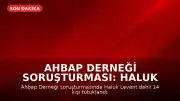 Ahbap Derneği Soruşturması: Haluk Levent ve 13 Kişi Tutuklandı