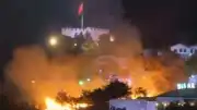 Ankara Kalesi Çevresindeki Otluk Alanda Yangın Çıktı