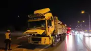 Bursa İnegöl'de Freni Patlayan Kamyon İçin Polis Güzergahı Boşalttı