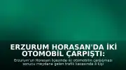 Erzurum Horasan'da İki Otomobil Çarpıştı: 4 Yaralı