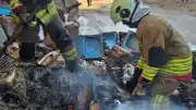 Hatay Antakya'da İnşaat Malzemeleri Yangını Kontrol Altına Alındı