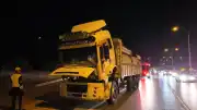 İnegöl'de Freni Patlayan Kamyon Polis Müdahalesiyle Durduruldu