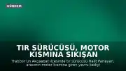 Tır Sürücüsü, Motor Kısmına Sıkışan Yavru Kediyi Annesine Kavuşturdu