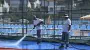 Kuşadası Tenis Kulübü'nde Kapsamlı Temizlik Çalışması Yapıldı