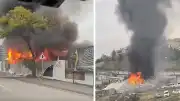 Ankara'da Şantiyede Çıkan Yangında 5 Konteyner Kullanılamaz Hale Geldi