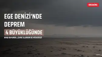 Ege Denizi'nde 4 büyüklüğünde deprem kaydedildi