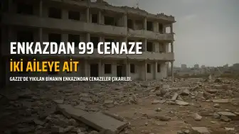 Gazze'de Yıkılan Binanın Enkazından İki Aileye Ait 99 Cenaze Çıkarıldı