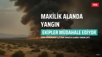 İzmir'in Menemen İlçesinde Makilik Alanda Yangın Çıktı