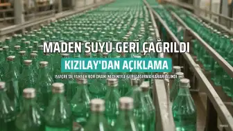 Kızılay Maden Suyu İsviçre Geri Çağırması Hakkında Açıklama Yaptı