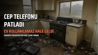Hakkari'de Cep Telefonu Patlaması Evde Yangına Neden Oldu