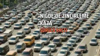 Niğde'de Zincirleme Kaza Sonucu 5 Araç Hasar Gördü, Sürücü Kaçtı