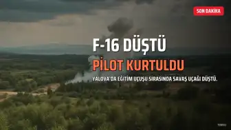 Yalova'da Eğitim Uçuşu Sırasında F-16 Savaş Uçağı Düştü: Pilot Kurtuldu, Yeni Görüntüler Ortaya Çıktı