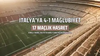 A Milli Futbol Takımı, İtalya'ya 4-1 Yenilerek 17 Maçlık Galibiyet Hasretini Sürdürdü