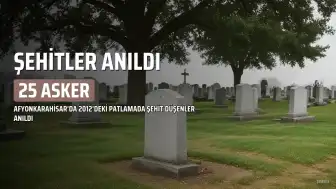 Afyonkarahisar'da Mühimmat Deposu Patlamasında Şehit Olan 25 Asker Anıldı