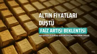 Altın Fiyatları Düşüşte: Faiz Artışı Beklentileri ve Gerilimler Etkili Oldu