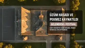 Konya'da Geleneksel Bağbozumu ve Pekmez Kaynatma Festivali Düzenlendi