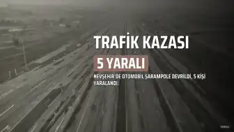 Nevşehir'de Trafik Kazası: Otomobil Şarampole Devrildi, 5 Kişi Yaralandı