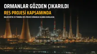 Balıkesir'de Rüzgar Enerji Santrali Projesi Kapsamında Orman Alanları Etkilenecek