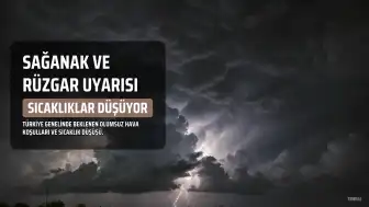 Meteoroloji'den Yeni Uyarı: Sağanak ve Kuvvetli Rüzgar Geliyor, Sıcaklıklar Düşüyor