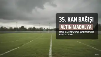 Nazım Bekdemir'e 35. Kan Bağışından Altın Madalya
