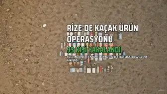 Rize'de Jandarma Operasyonunda Çeşitli Suçlardan Aranan 93 Kişi Yakalandı, 21'i Tutuklandı