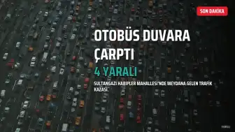 Sultangazi'de İETT Otobüsü Duvara Çarptı: 4 Yaralı