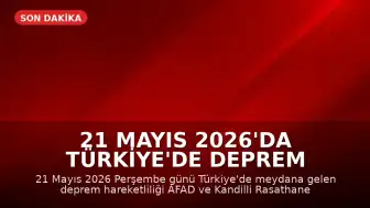 21 Mayıs 2026'da Türkiye'de Deprem Hareketliliği: AFAD ve Kandilli Verileri