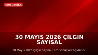 30 Mayıs 2026 Çılgın Sayısal Loto Sonuçları Açıklandı