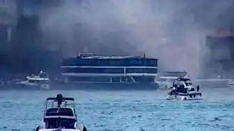 Bebek Sahili'nde Çıkan Tekne Yangını Söndürüldü