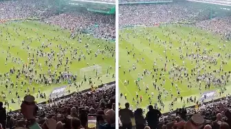 Celtic Taraftarı Sahaya İnince Şampiyonluk Tehlikeye Girdi