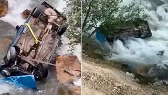 Dereye Düşen Otomobilde Karı-Koca Hayatını Kaybetti, 1 Kişi Yaralandı