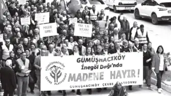 Gümüşhacıköylüler Maden İhalelerine Karşı Miting Düzenledi
