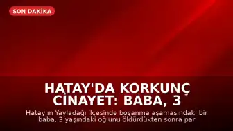 Hatay'da Korkunç Cinayet: Baba, 3 Yaşındaki Oğlunu Öldürüp Parçalara Ayırdı