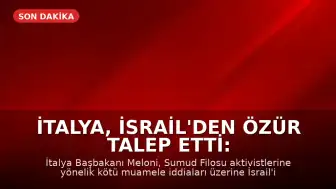 İtalya, İsrail'den Özür Talep Etti: Büyükelçi Çağrılacak