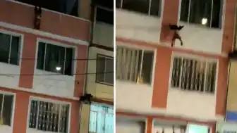 Kolombiya'da Bebek Balkondan Düştü, Mahalleli Kurtardı
