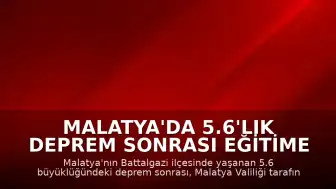 Malatya'da 5.6'lık Deprem Sonrası Eğitime 1 Gün Ara Verildi