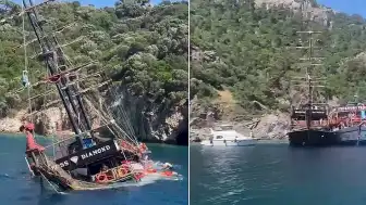 Marmaris'te Tur Teknesi Battı: 148 Kişi Kurtarıldı