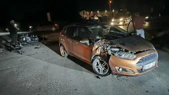 Otomobil ile çarpışan motosikletin sürücüsü ağır yaralandı