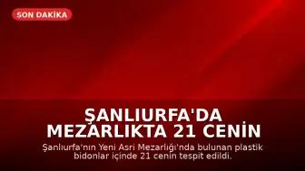 Şanlıurfa'da Mezarlıkta 21 Cenin Bulundu