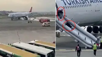 THY Uçağında İnişte Yangın Paniği: Yolcular Tahliye Edildi