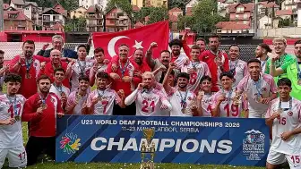 Türkiye İşitme Engelliler Spor Federasyonu: 23 Yaş Altı İşitme Engelliler Futbol Milli Takımı, dünya şampiyonu oldu