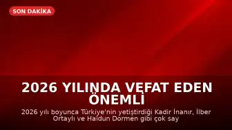 2026 Yılında Vefat Eden Önemli İsimler: Sanat ve Akademi Dünyasında Kayıplar